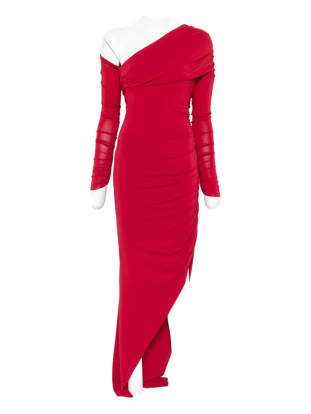 Amen Asymmetric Dress In Red
