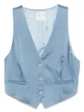 Forte Forte button-fastening sleeveless vest - Blue