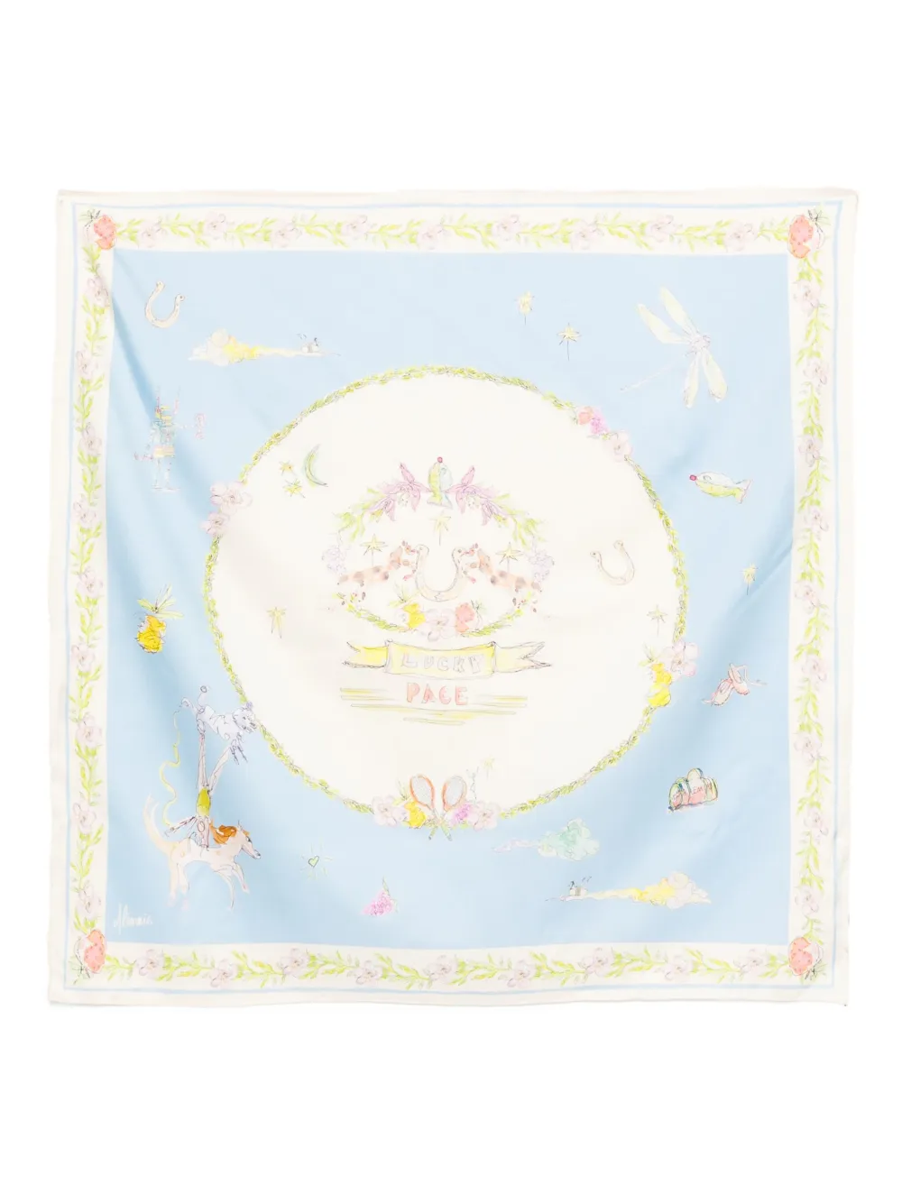 ALEMAIS Anouk silk scarf | Blue | Image 1