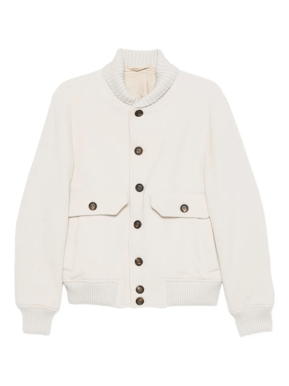 Eleventy button-fastening jacket Beige