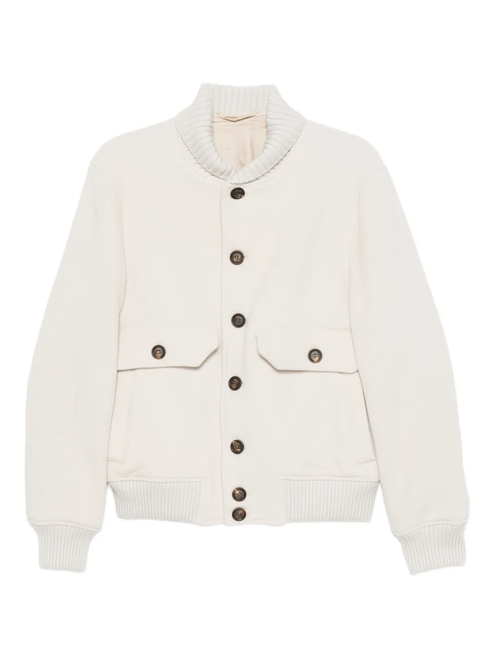 Eleventy button-fastening jacket Beige