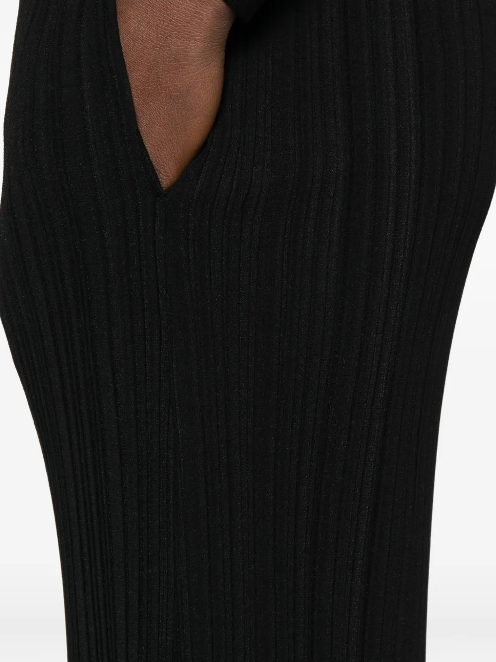 Forte pleated wide-leg trousers Zwart