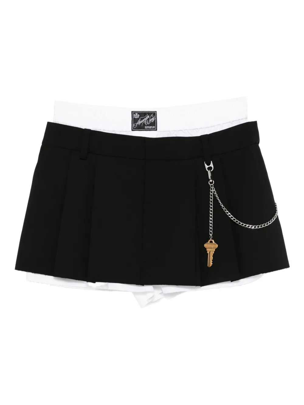 Alexander Wang Geplooide shorts met sleuteldetail Zwart