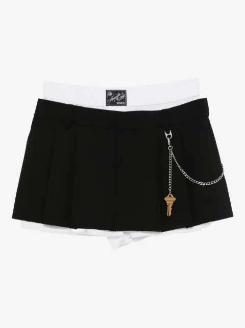 Alexander Wang bermudas con pliegies y detall de llavero