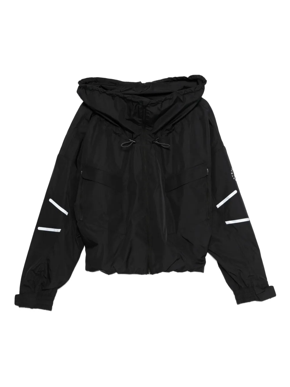 adidas by Stella McCartney hooded reflective-detail jacket | Black | Image 1