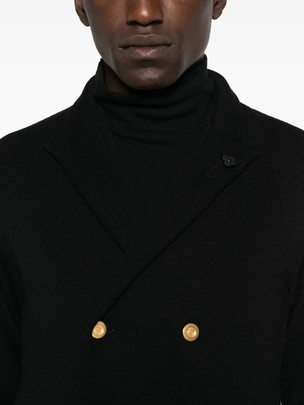 Lardini Jack met dubbele rij knopen Zwart