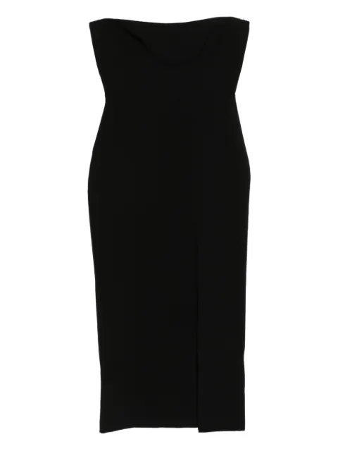 Alex Perry strapless slit midi dress