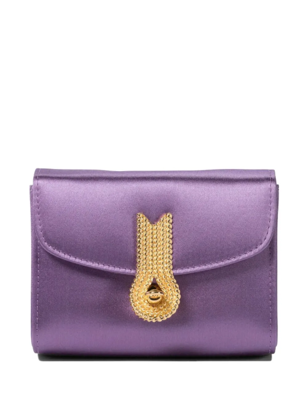 Amato Daniele Chain-embellished Clasp-closure Shoulder Bag In Purple