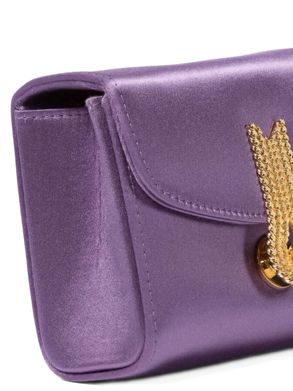 Amato Daniele Chain-embellished Clasp-closure Shoulder Bag In Purple