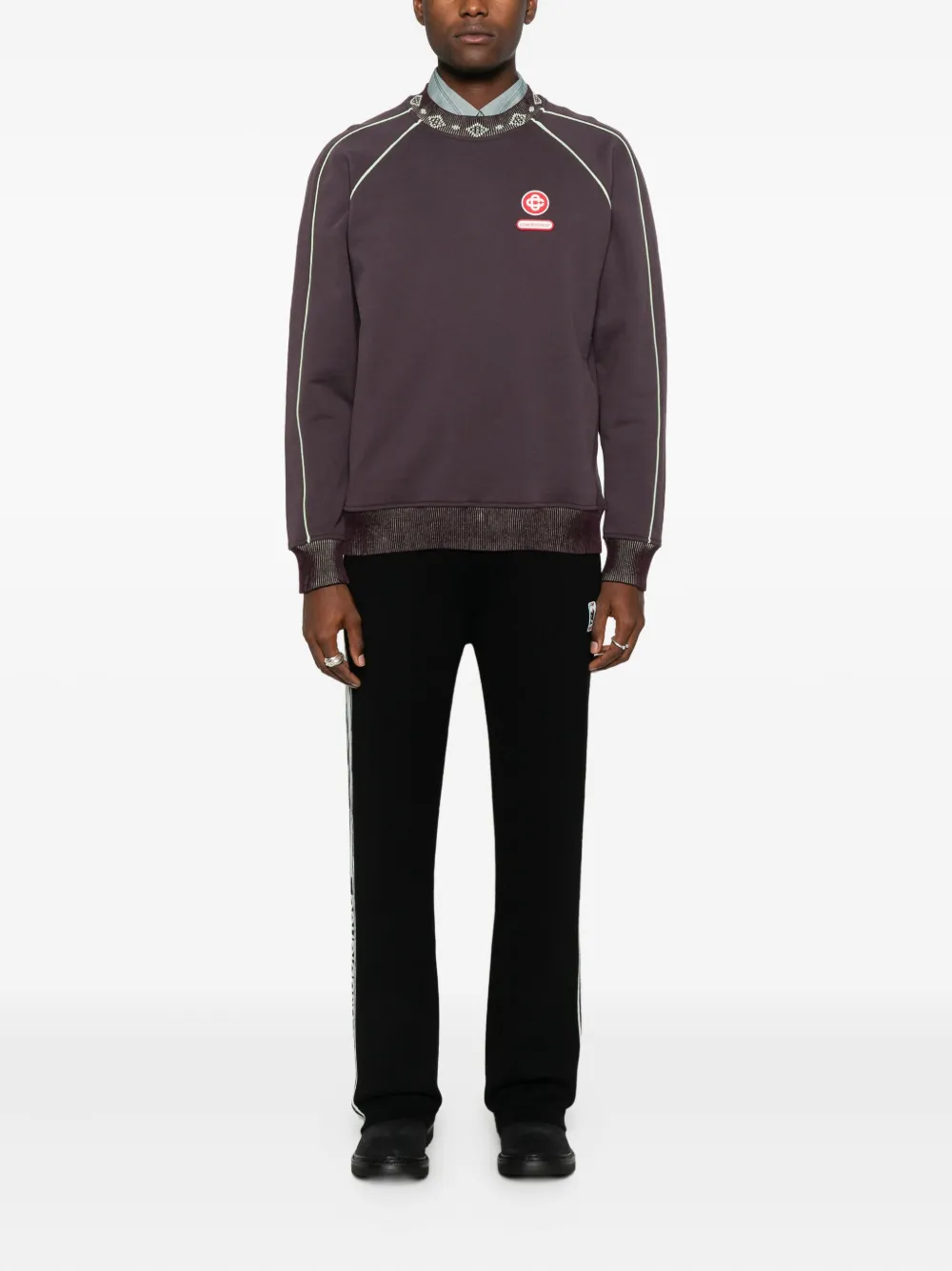 Casablanca logo-trim sweatshirt - Paars