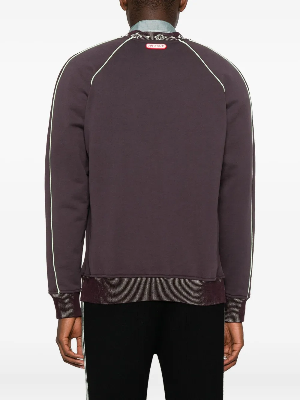 Casablanca Sweater met logo afwerking Paars