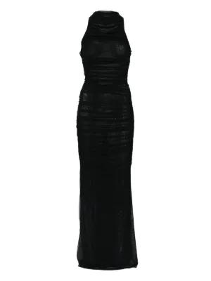 パーティードレス AMEN ACS25509 Dresses 胸元タックデザインAラインパーティードレス｜パーティードレス