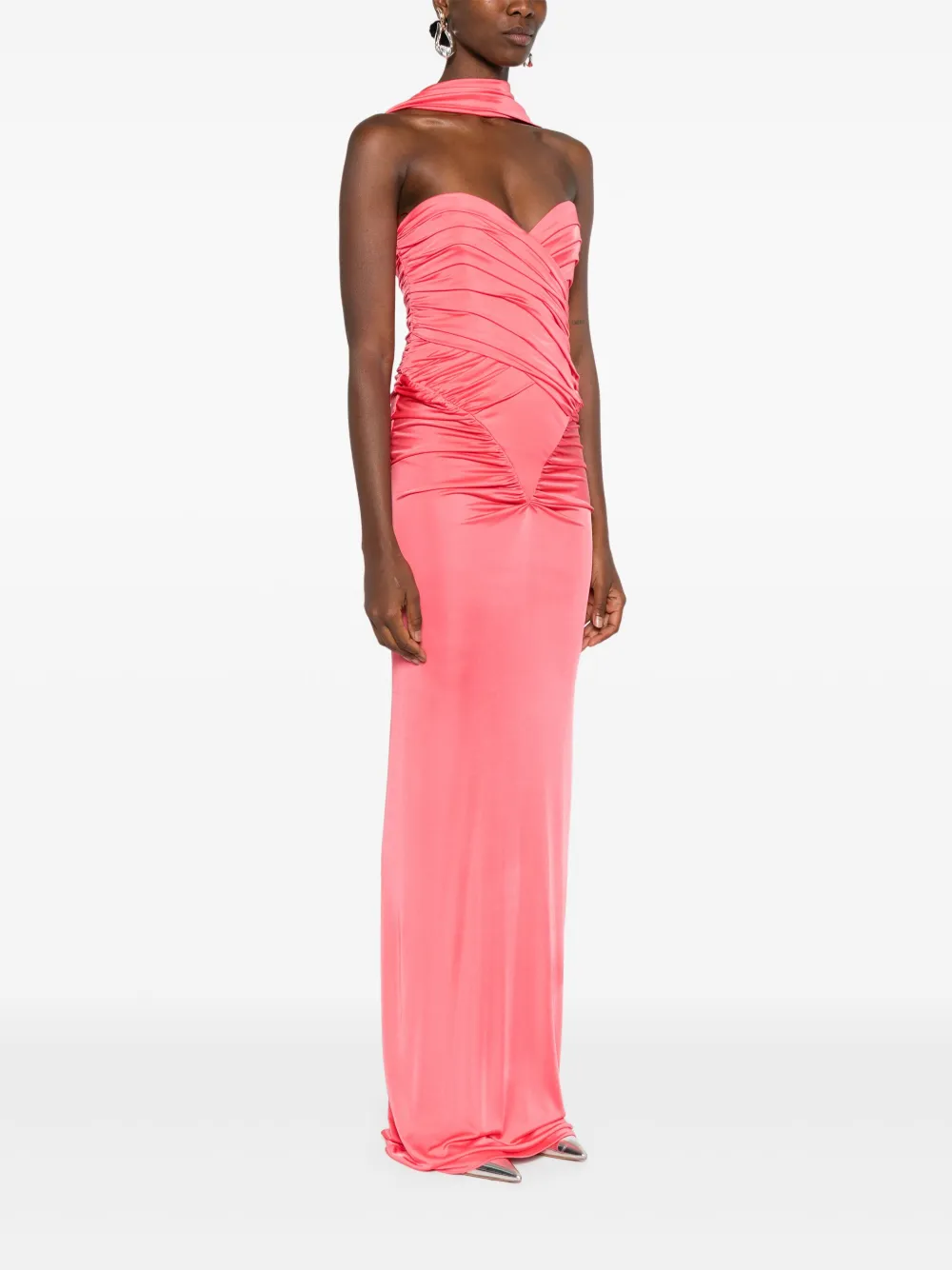 The New Arrivals Ilkyaz Ozel Off-shoulder jurk Roze