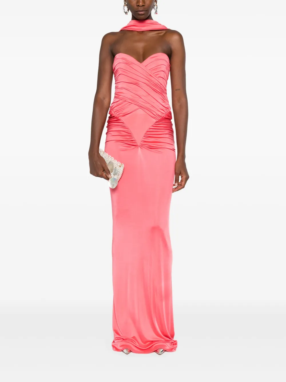 The New Arrivals Ilkyaz Ozel Off-shoulder jurk Roze