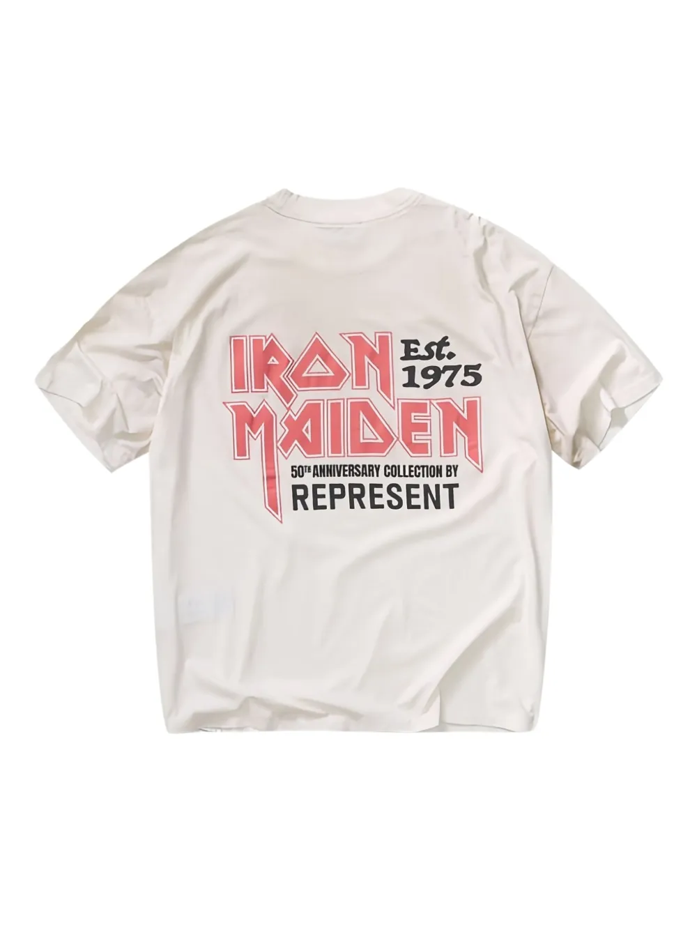 Represent T-shirt met grafische print Beige