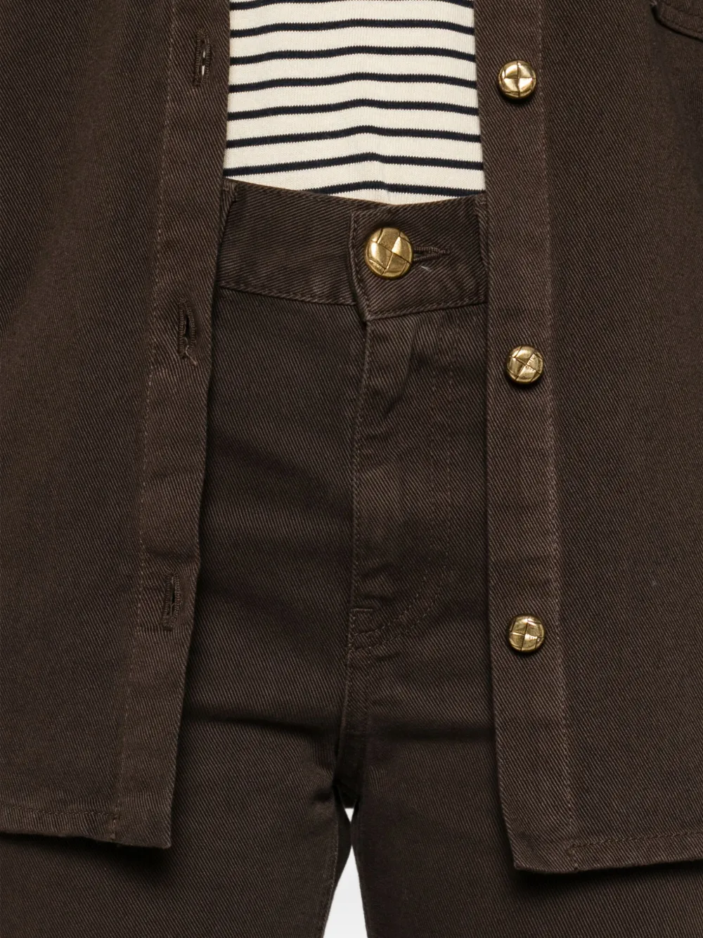 Blazé Milano Embroidered Logo Jeans In Brown