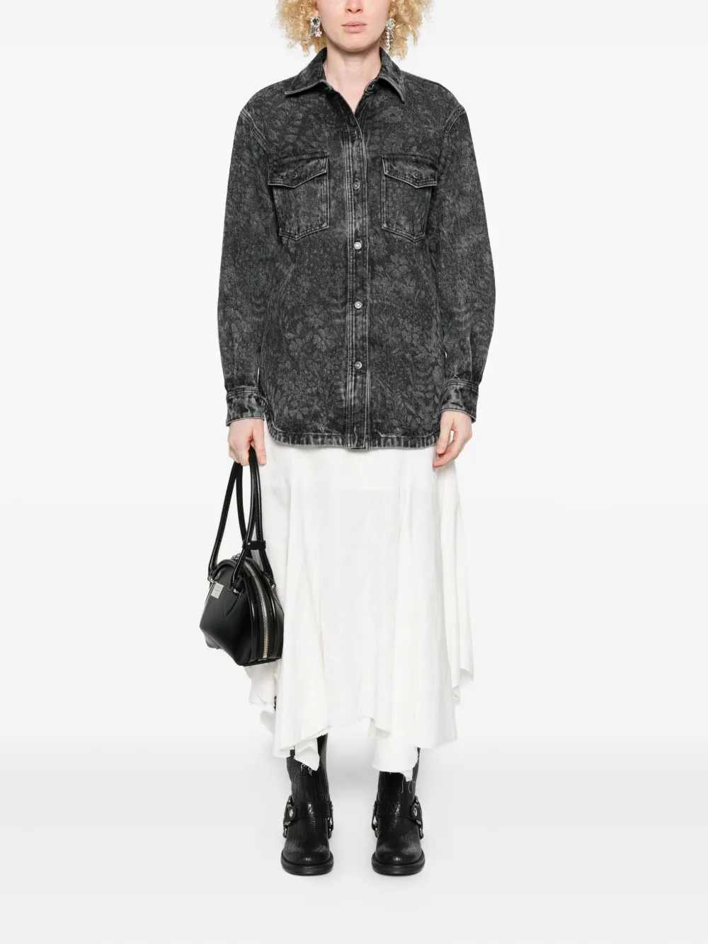 Golden Goose Blouse met bloemenpatroon - Grijs