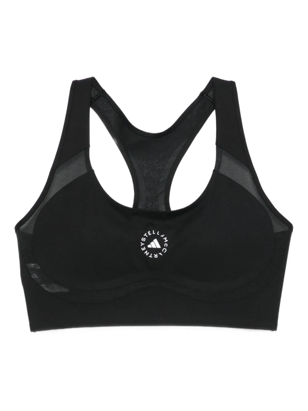 Adidas by Stella McCartney racer-back sports bra Zwart
