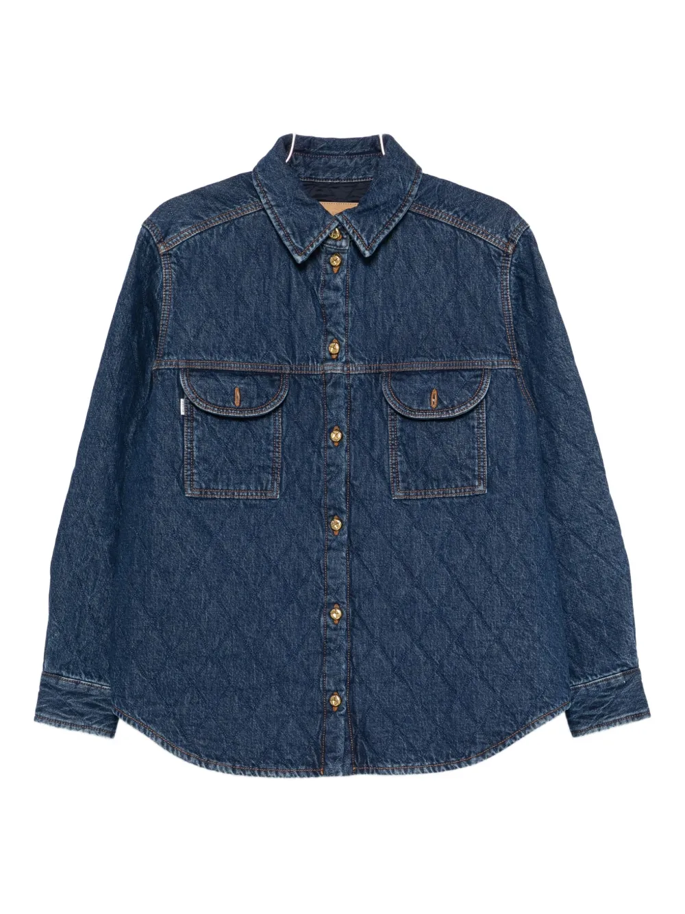 Blazé Milano Nariida Berber Embroidered Denim Shirt In Blue
