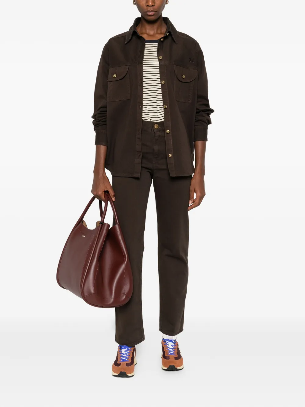 Blazé Milano Berber double-pocket button-down shirt - Bruin
