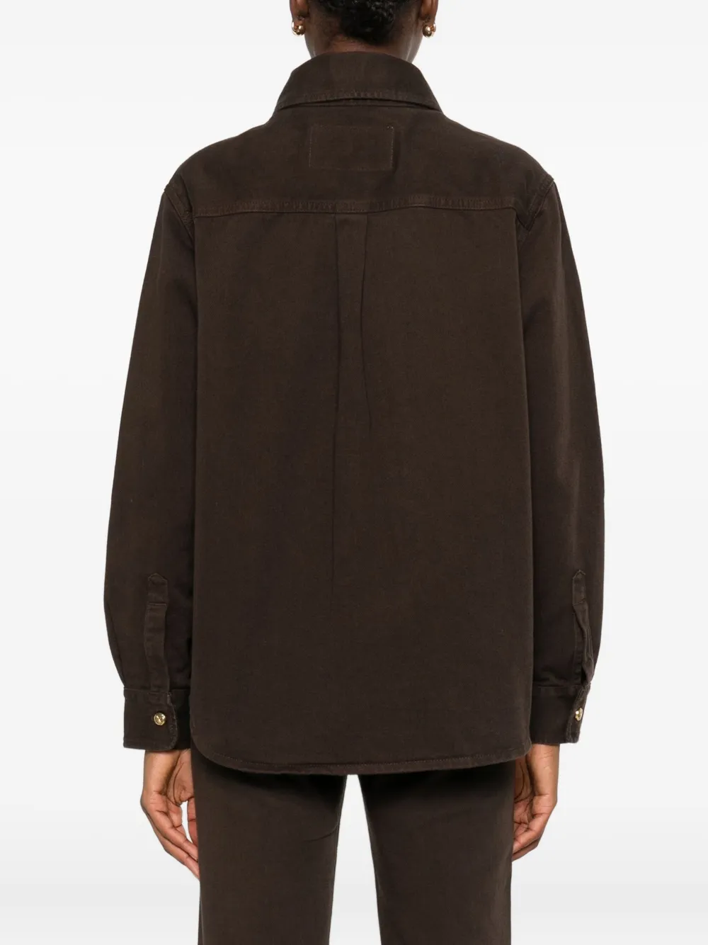Blazé Milano Berber Double-pocket Button-down Shirt In Brown