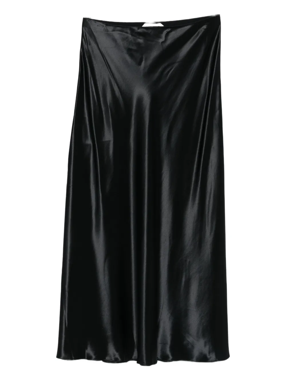 Alberta Ferretti Satin Skirt In Black