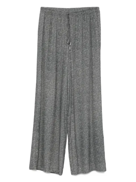 Ermanno Scervino pantalones palazzo con cordones y motivo de espiga