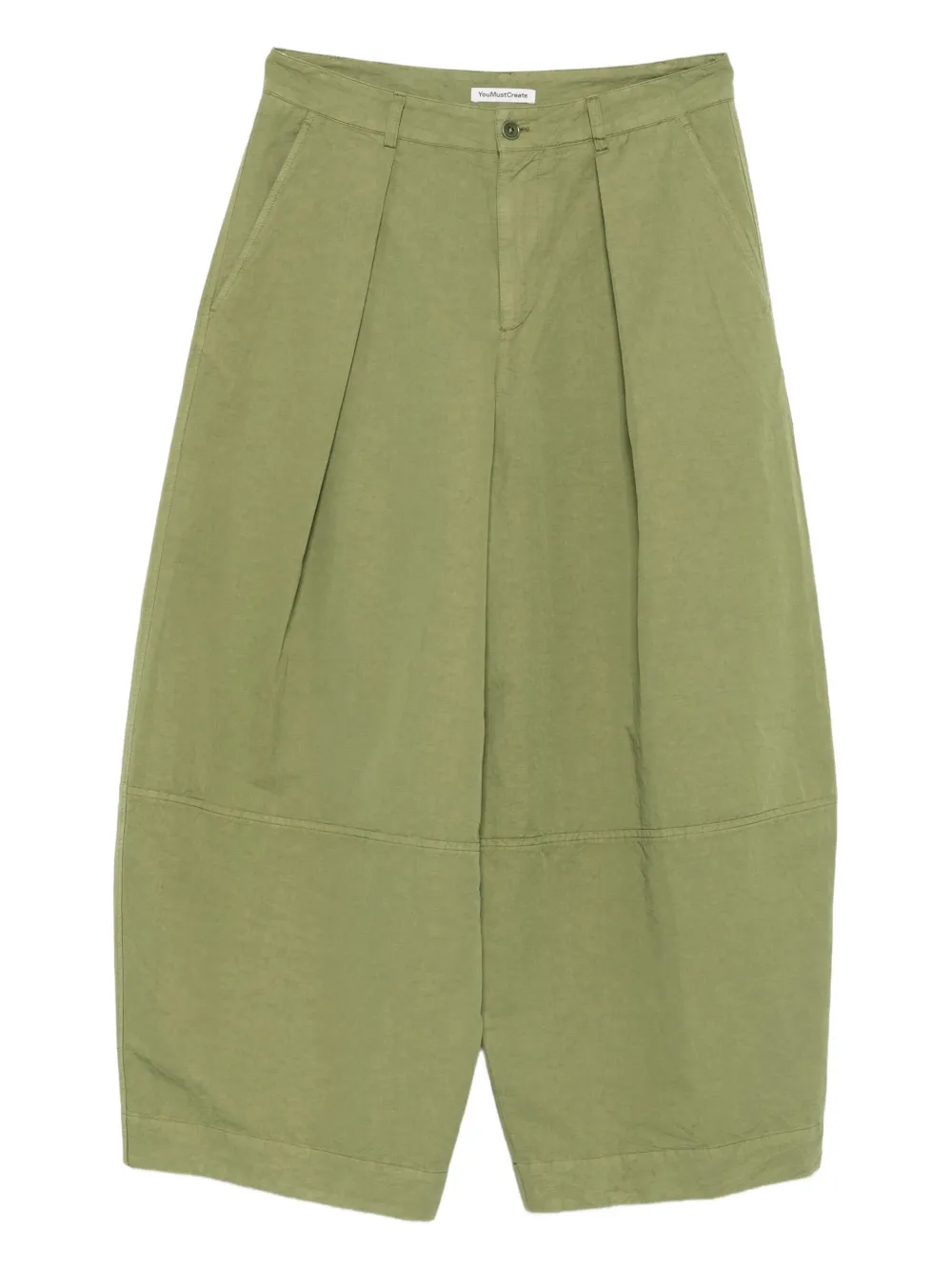 Ymc You Must Create Deadbeat Pleated-front Trousers In Green