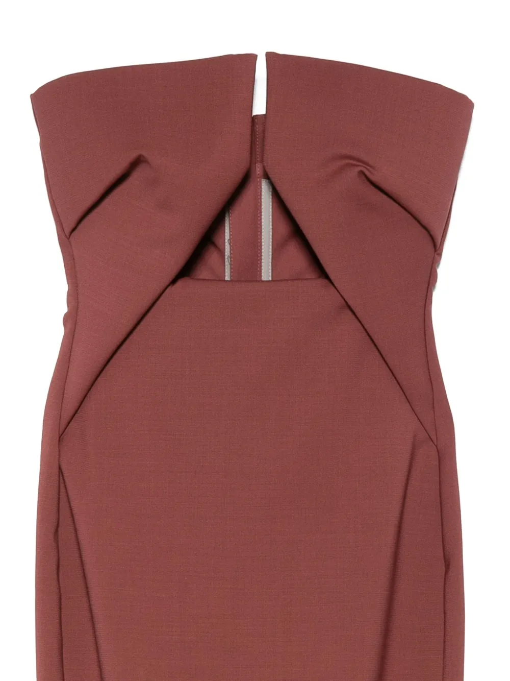 Rick Owens Cut-out Midi Dress In Brown