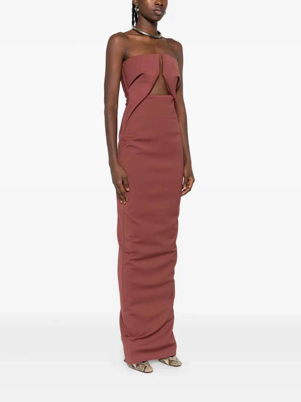 Rick Owens Uitgesneden midi-jurk Roze