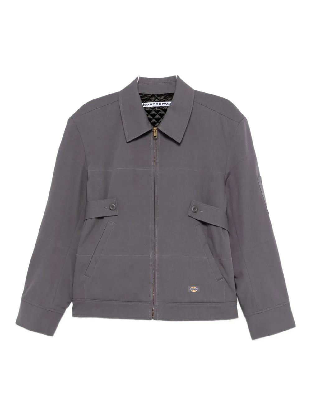 Alexander Wang Zi-up Bomber Jacket In Gray