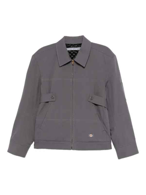 Alexander Wang Zi-up Bomber Jacket in Grey