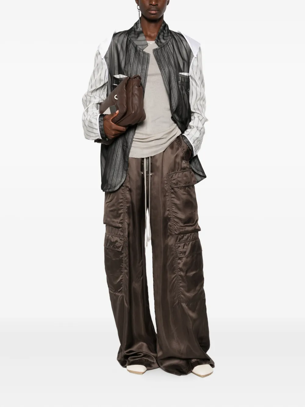 Rick Owens drawstring cargo trousers - Bruin