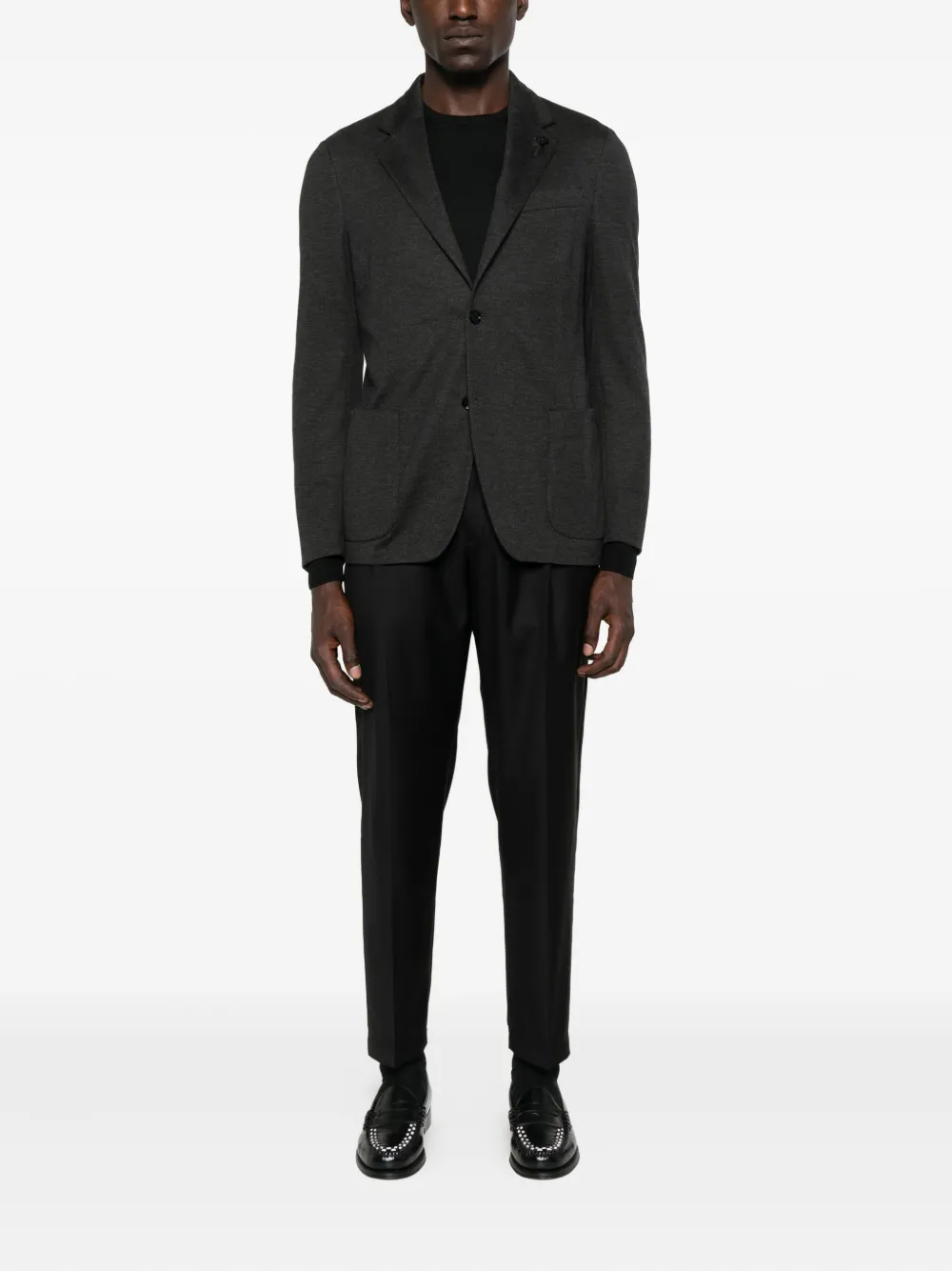 Caruso pleated drawstring trousers - Zwart