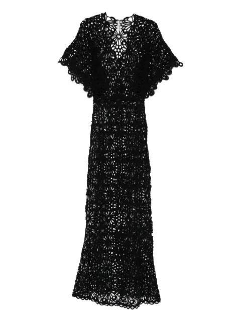 Norma Kamali floral-lace dress