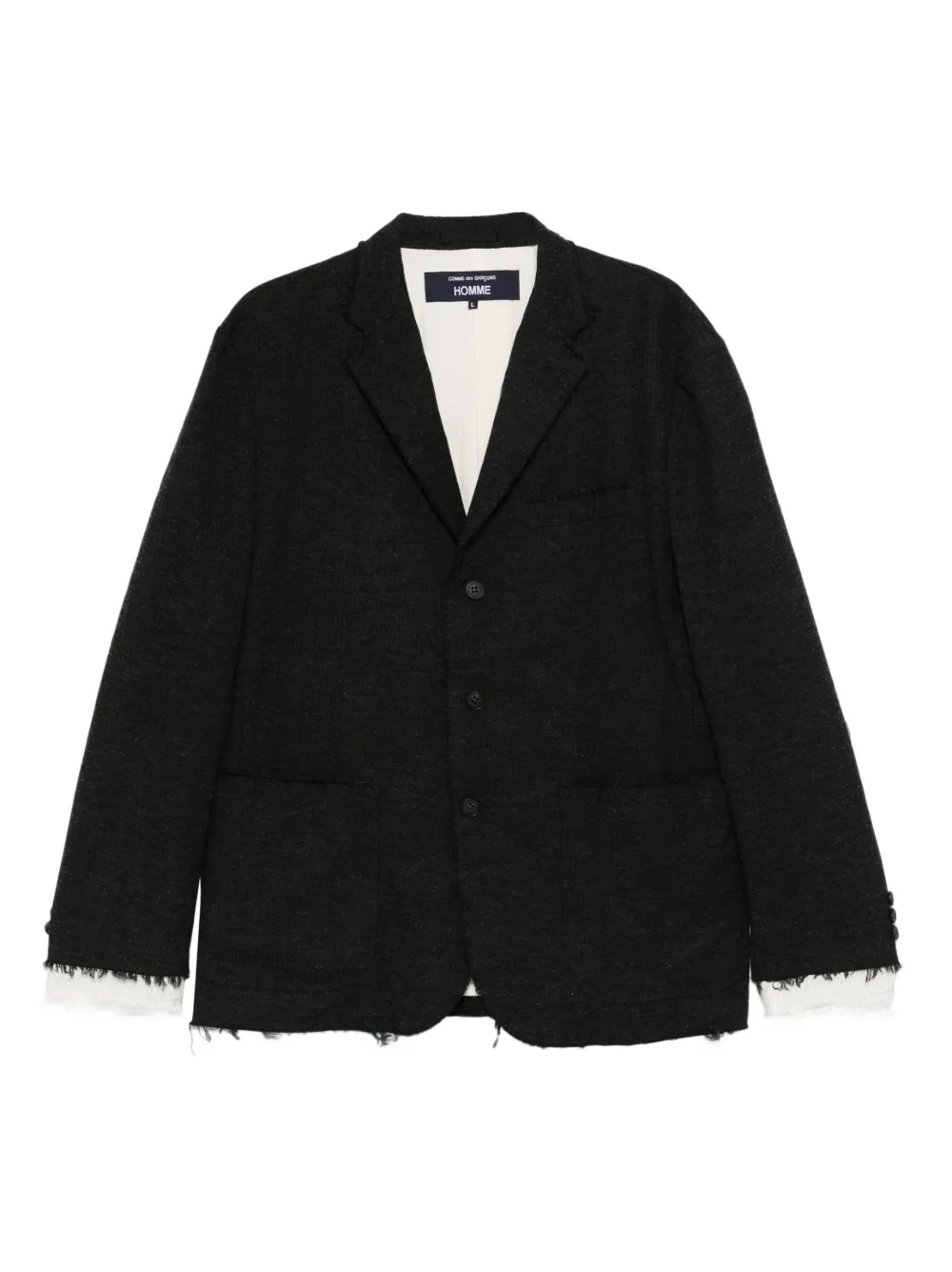 Comme des Garçons Homme blazer con flecos | negro | Image 1