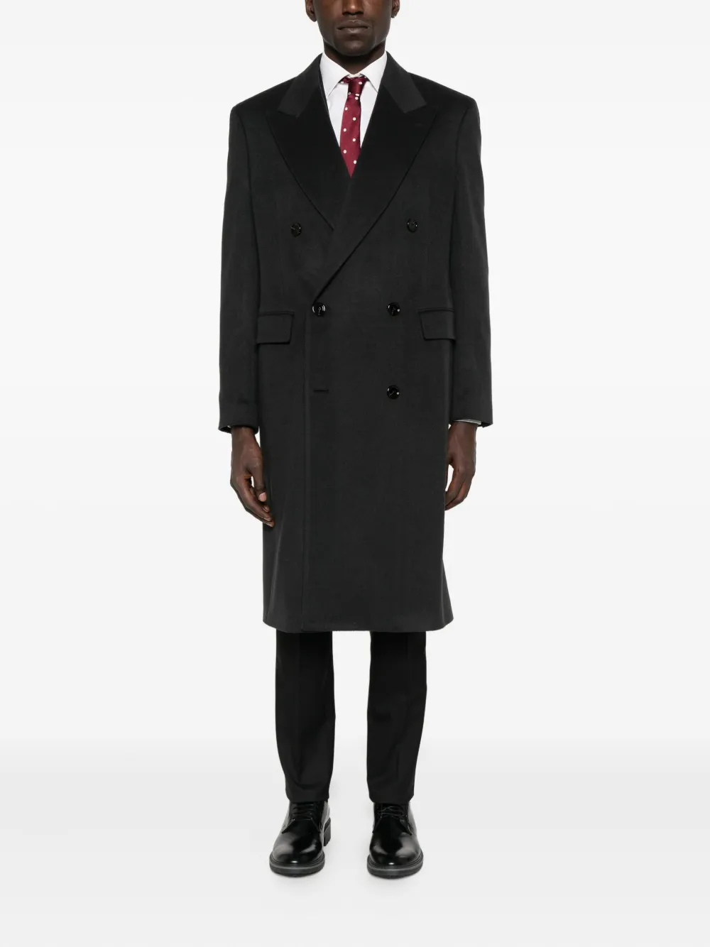 Lardini double-breasted cashmere coat Grijs