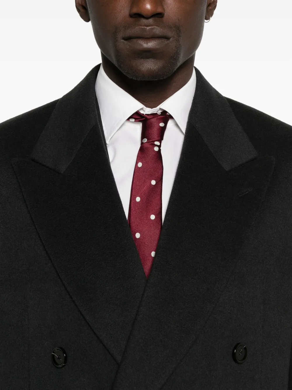 Lardini double-breasted cashmere coat Grijs