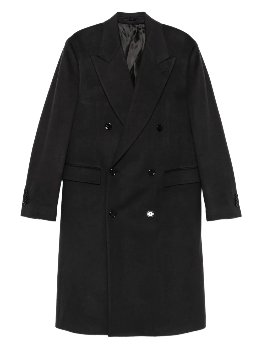 Lardini double-breasted cashmere coat Grijs
