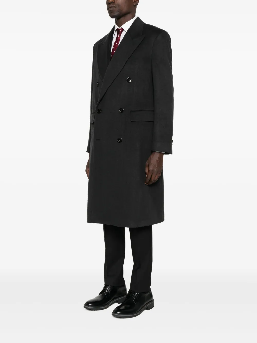Lardini double-breasted cashmere coat Grijs