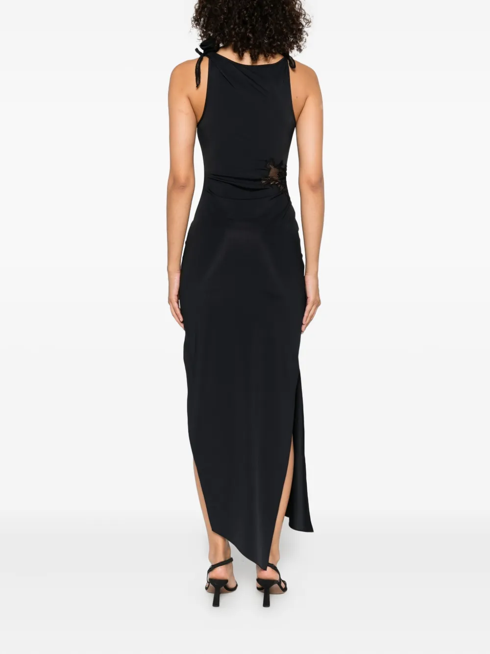 Coperni lace-embellished maxi dress Zwart