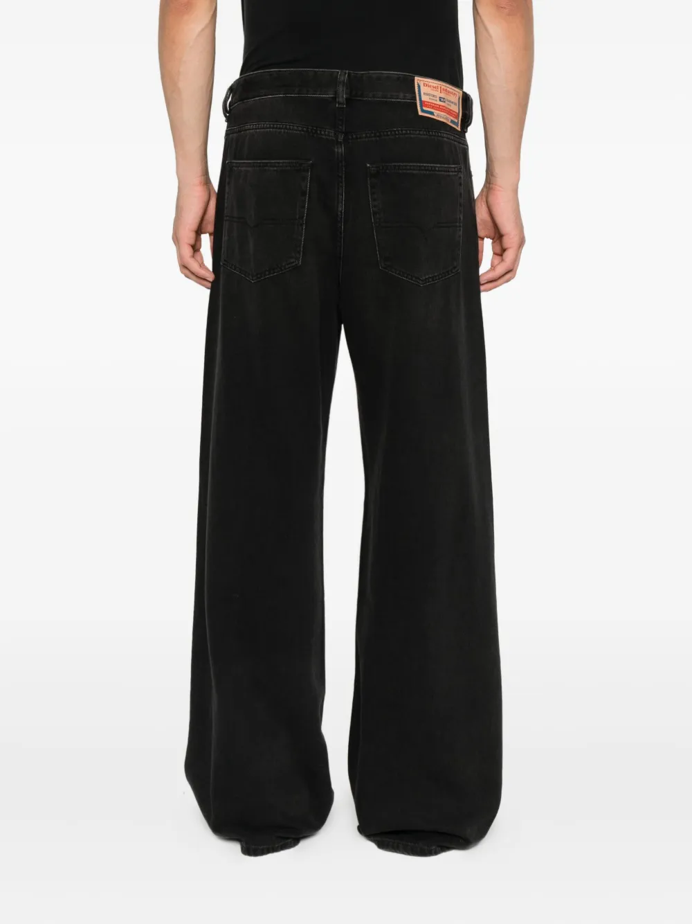 Diesel Wide-leg Jeans In Black