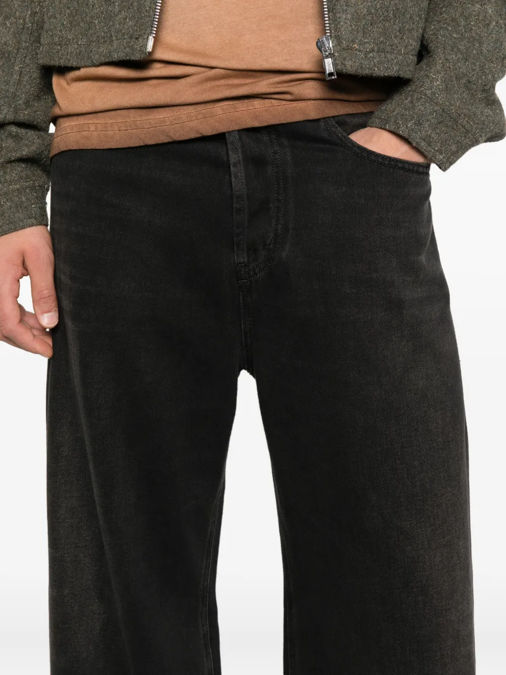 Diesel Wide-leg Jeans In Black