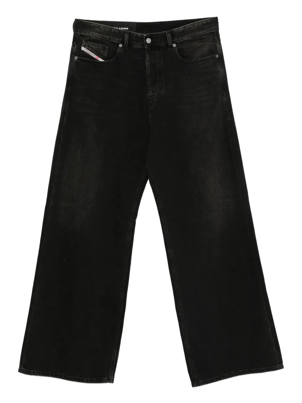 Diesel Wide-leg Jeans In Black