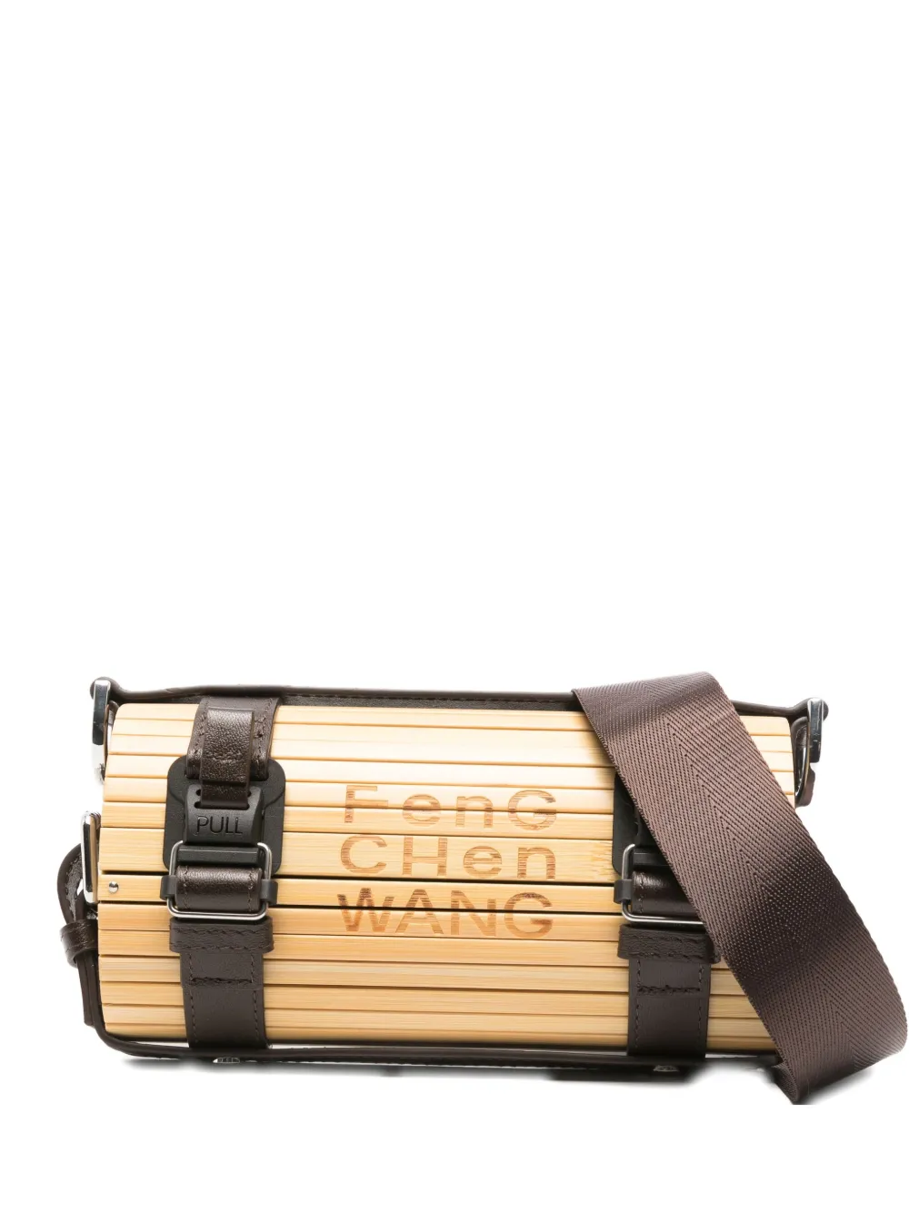 Feng Chen Wang Cylindrical Bamboo Shoulder Bag In Neutral