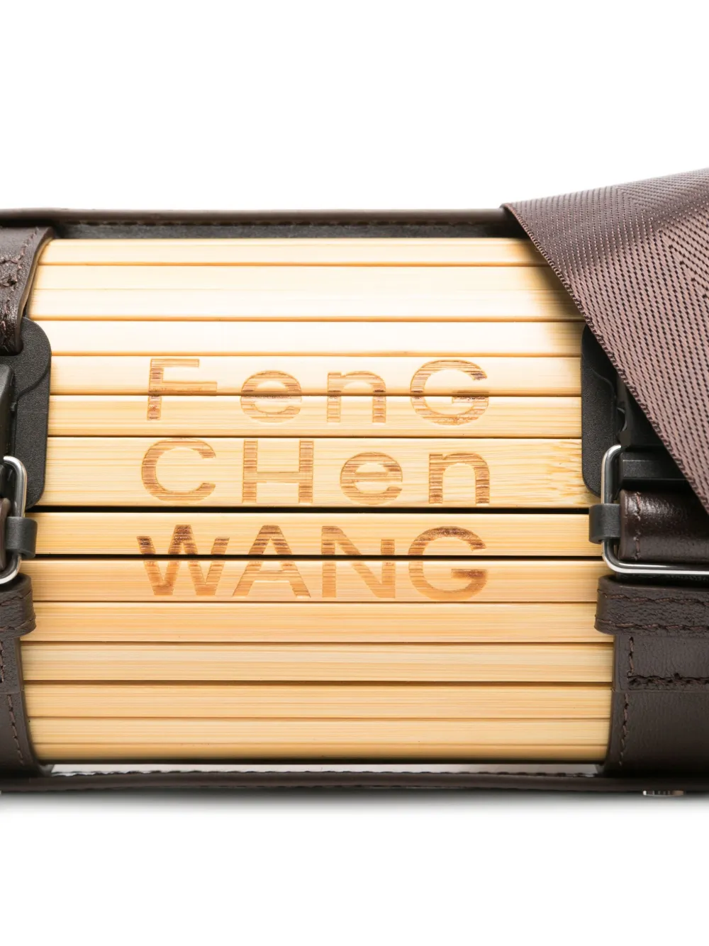 Feng Chen Wang Cilindervormige bamboe schoudertas Beige