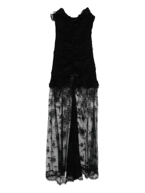 Alessandra Rich Vestido franzido com renda