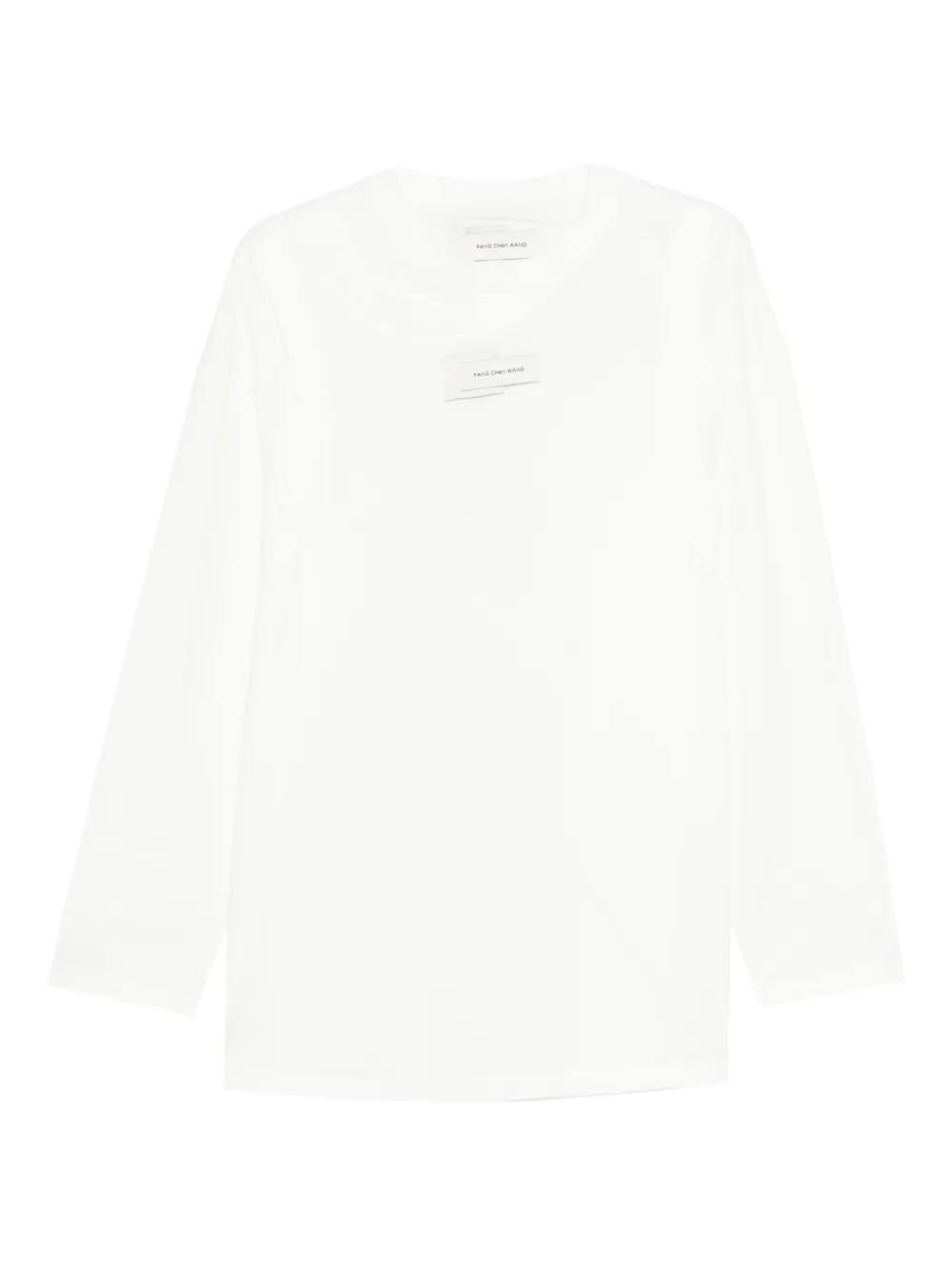 Feng Chen Wang label-detail long-sleeved T-shirt | White | Image 1