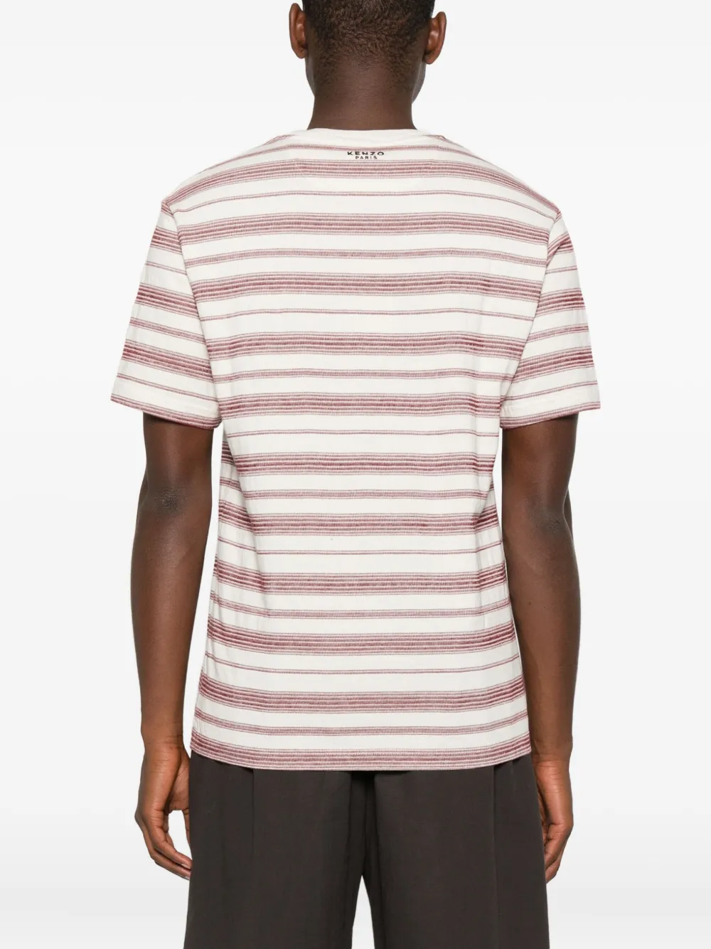 Kenzo Gestreept T-shirt met bloemapplicatie Wit