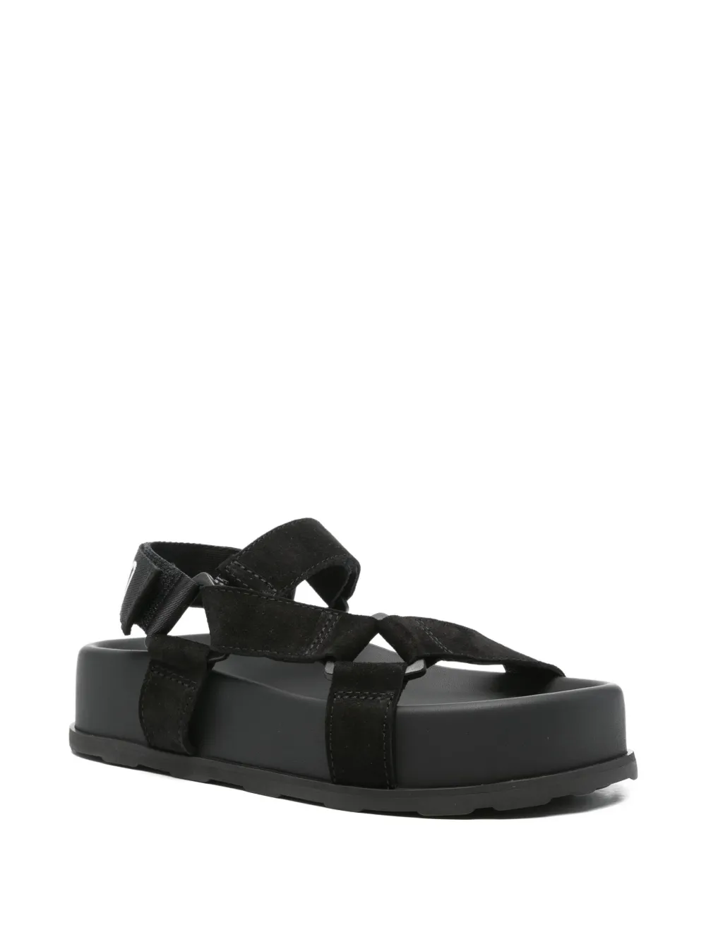 Moschino Platform Strap Sandals In Black